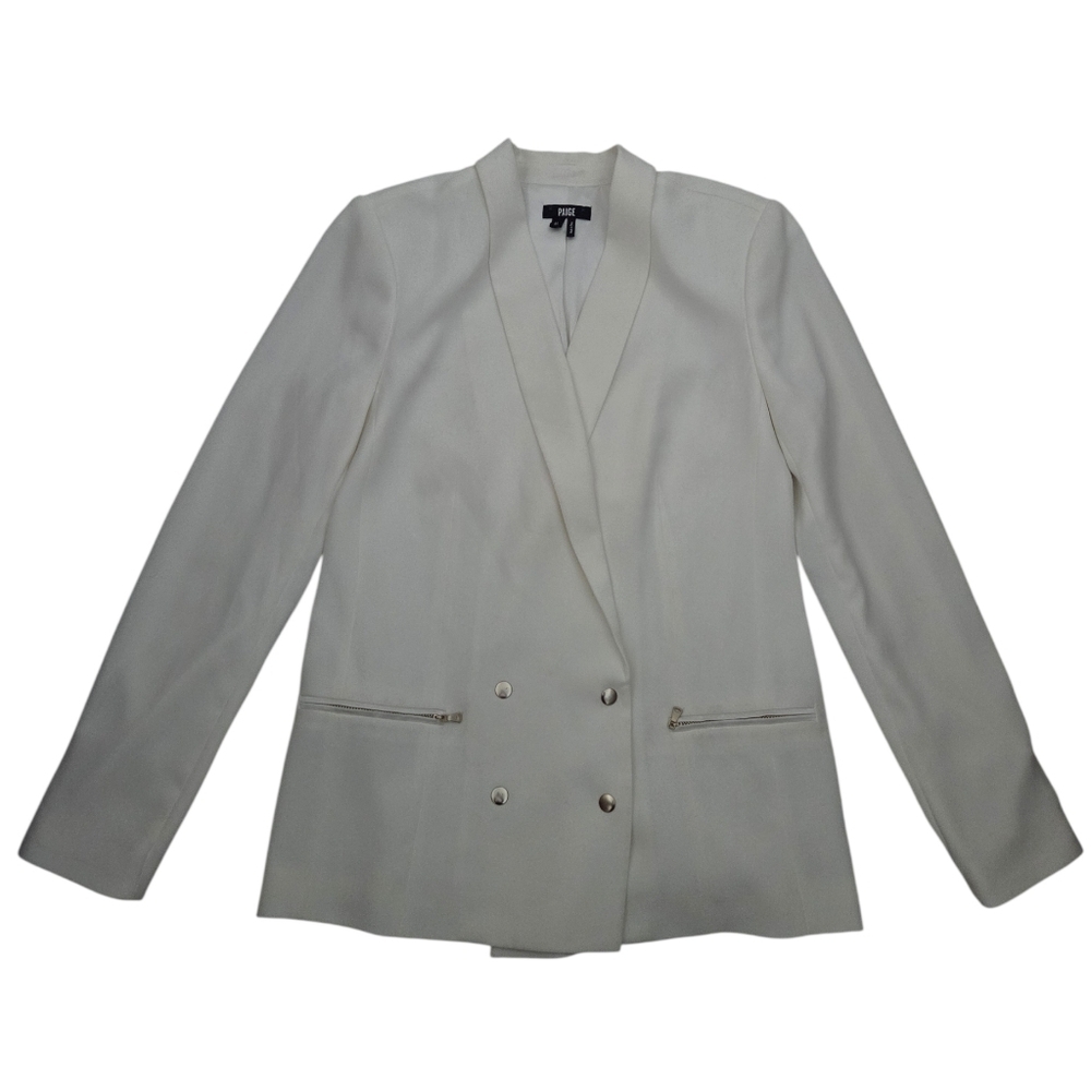 Paige Karissa Blazer In Ecru - Elegant White Women's Blazer - Picture 8 of 11